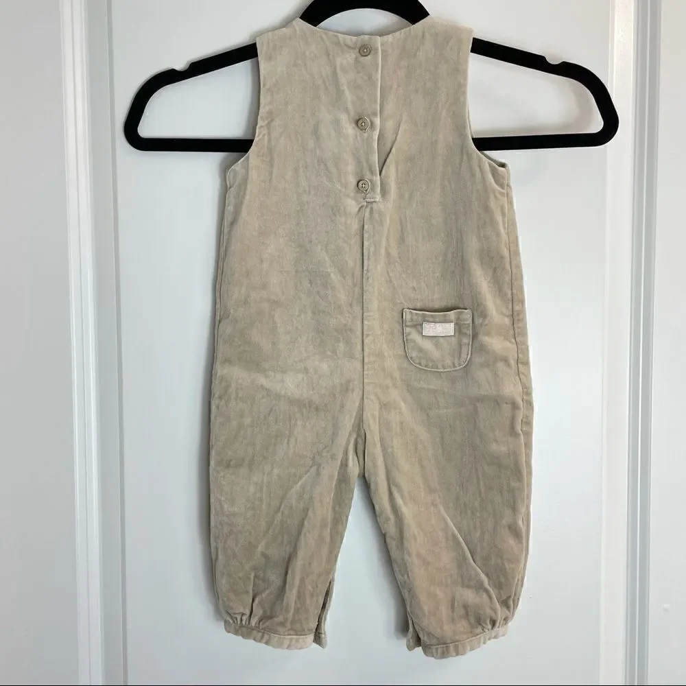Janie & Jack Cotton Sleeveless Jumpsuit with Bows